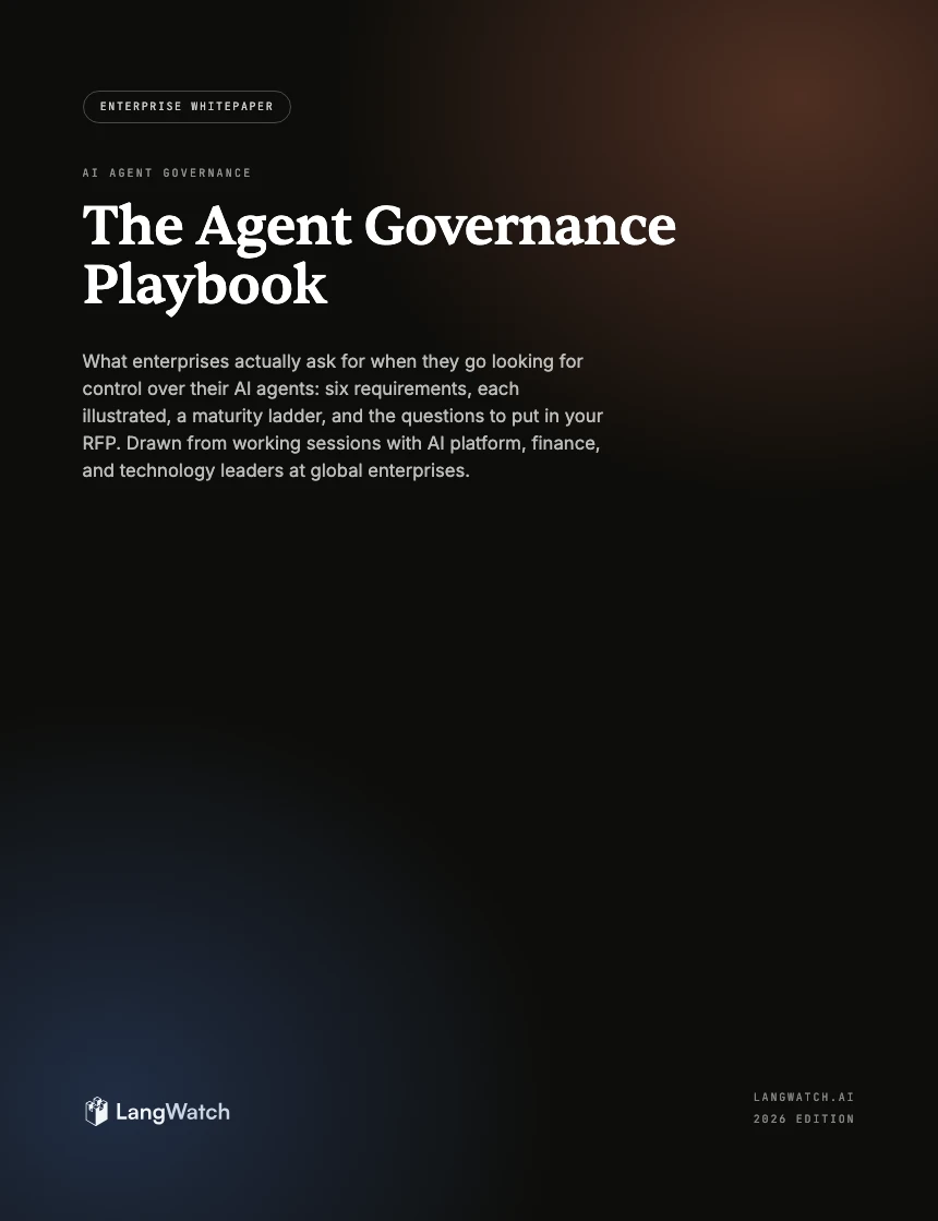 Cover of the Agent Governance Playbook whitepaper